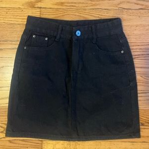 black denim skirt size S